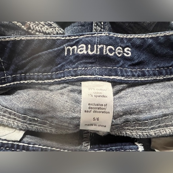 Maurices stretch distressed boho Jean denim shorts plus size 20 2X - Picture 3 of 3